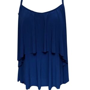 Sonnet Shores Tankini Navy Blue Top ~ NWT ~
